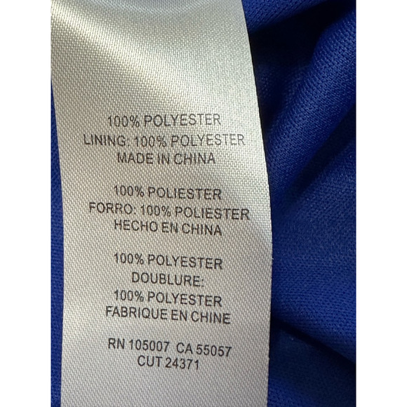 Marina Shift Dress Drape Neckline Lightweight Chiffon Fabric Blue Women's 4 NWOT - Picture 11 of 11